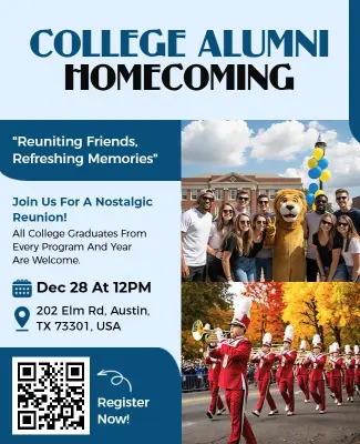 College Alumni Homecoming Event Flyer Template