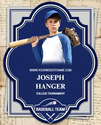 College Baseball Team Tournament Poster Template