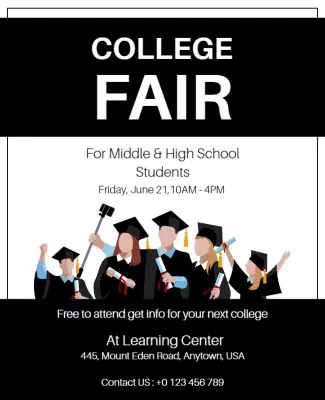 College Fair Event Flyer for Students Template