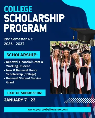 College Scholarship Program Announcement Flyer Template