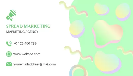 Colorful Abstract Playful Marketing Agency Business Card Template