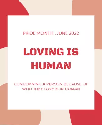 Colorful Abstract Pride Month Awareness Poster Template