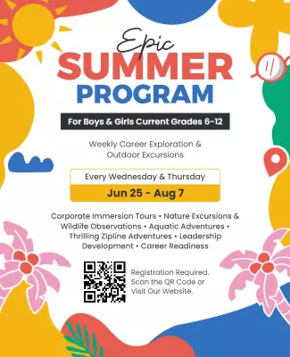 Colorful Abstract Summer Program Exploration Poster Template