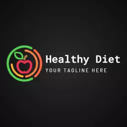 Colorful Apple Design Emphasizing Healthy Diet Lifestyle Logo Template