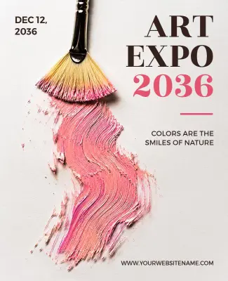 Colorful Art Exhibition Announcement Poster Template