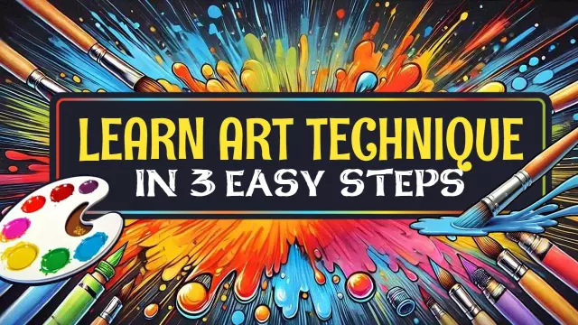 Colorful Art Technique Guide Learning YouTube Thumbnail Template