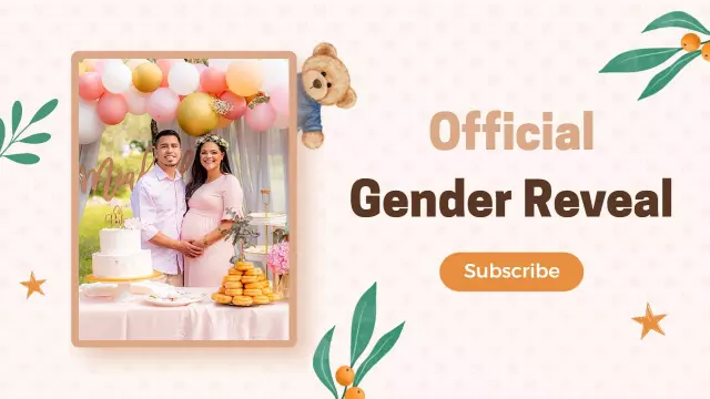 Colorful Balloon Gender Reveal Celebration Events YouTube Thumbnail Template