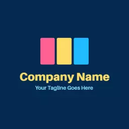 Colorful Bars Representing Business Innovation Company Logo Template