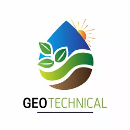 Colorful Blue and Green Drop Representing Geology Concepts Logo Template