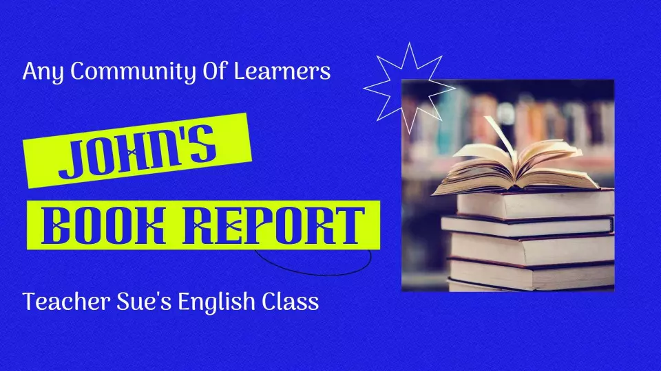 Colorful Blue Book Report Overview Education Presentation Template