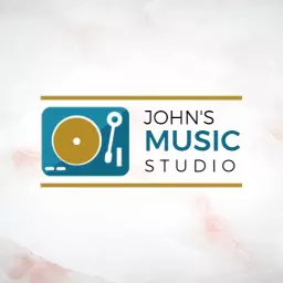 Colorful Blue Turntable Design for Music Studio Logo Template