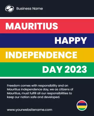Colorful Bold Independence Day Celebration Poster Template