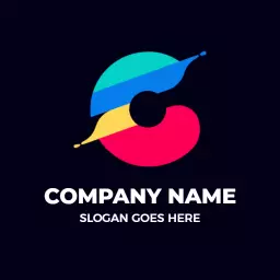 Colorful C Letter Design Representing Creative Identity Logo Template