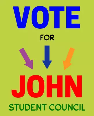 Colorful Campaign Vote for Student Council Poster Template