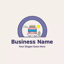 Colorful Car Design Representing Joyful Travelling Adventures Logo Template