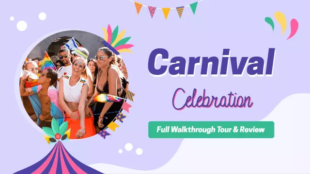 Colorful Carnival Celebration Events YouTube Thumbnail Template