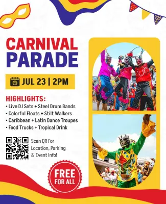 Colorful Carnival Parade Event Flyer Template