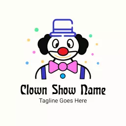 Colorful Cartoon Clown Bringing Joy to Every Event Logo Template