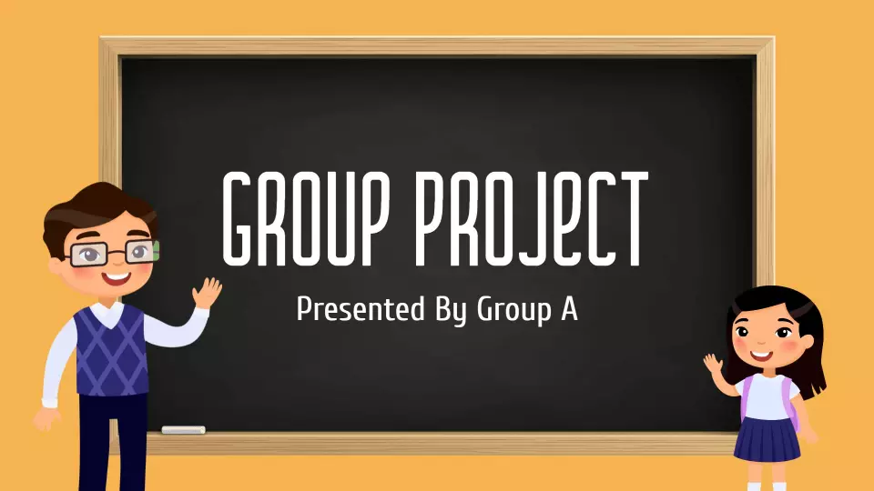 Colorful Cartoon Group Project Education Presentation Template