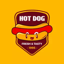 Colorful Cartoon Hotdog Logo with Fresh and Tasty Appeal Logo Template