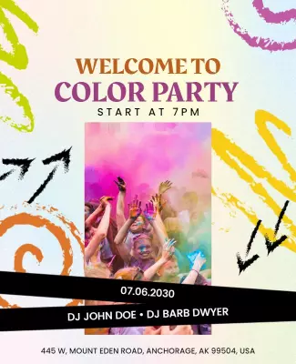Colorful Celebration Party Event Flyer Template