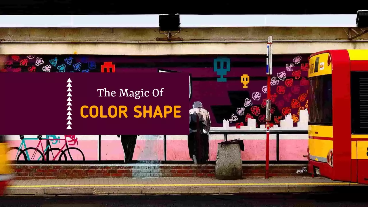 Colorful Character Art and Shapes for YouTube Banner Template