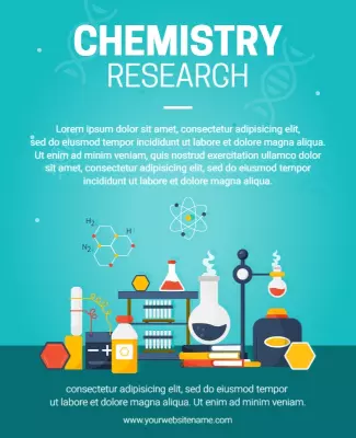 Colorful Chemistry Research Laboratory Science Poster Template