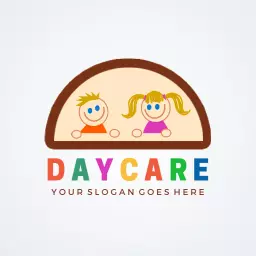 Colorful Child-Centered Design for Playful Daycare Logo Template