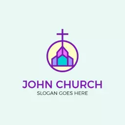Colorful Church Design Emphasizing Community Spirit Logo Template