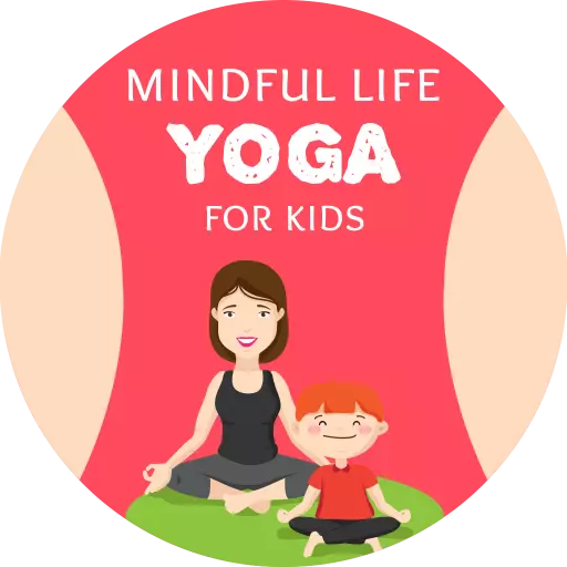 Colorful Circle Mindful Life Yoga for Kids Business Card Template