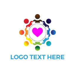 Colorful Circle of People Symbolizing NGO Services Logo Template