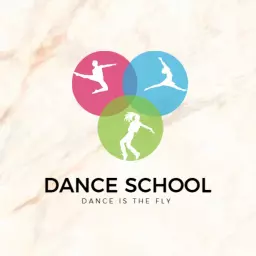 Colorful Circles Displaying Dance School Energy and Motion Logo Template
