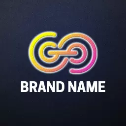 Colorful Circular Design Showcasing Creative Brand Mockup Logo Template