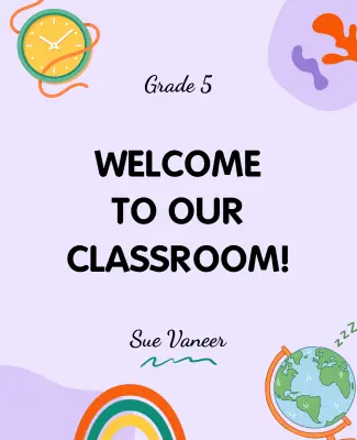 Colorful Classroom Welcome Poster Template