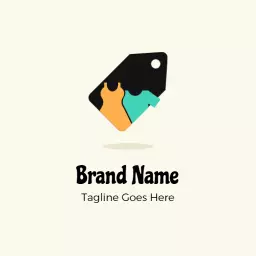 Colorful Clothing Tag Design for Fashion Brand Logo Template