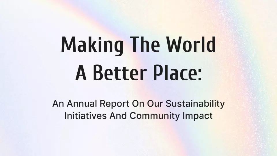 Professional Environmental Sustainability Initiatives Report Presentation Template