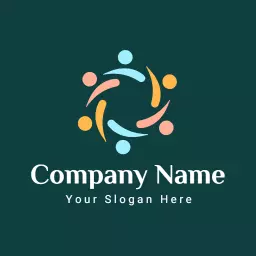 Colorful Community Symbols Representing Family Values Logo Template