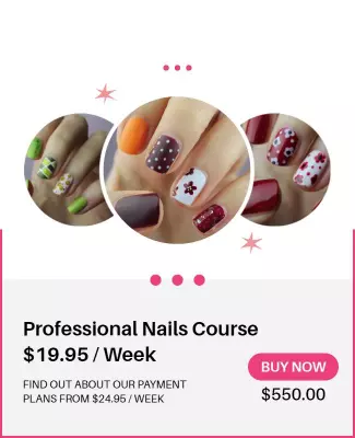 Colorful Creative Nails Art Course Promotion Poster Template