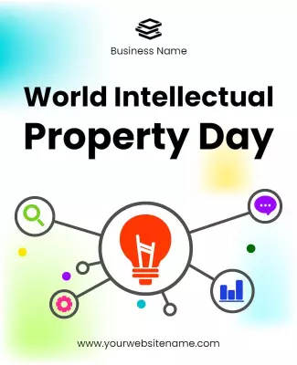 Colorful Creative World Intellectual Property Day Poster Template