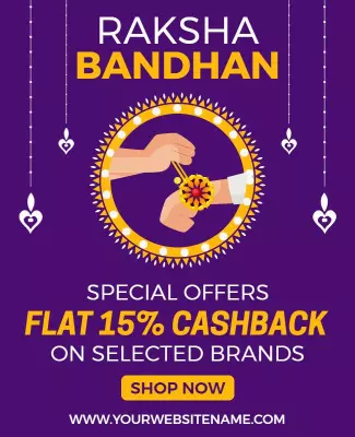 Colorful Cultural Raksha Bandhan Celebration Poster Template