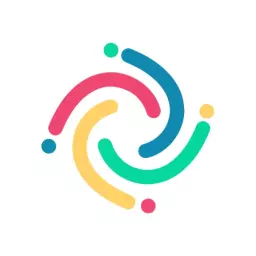 Colorful Curved Lines Illustrating Movement in Abstract Logo Template
