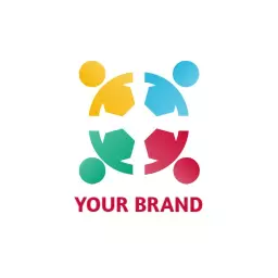 Colorful Design Showcasing Team Collaboration and Unity Logo Template