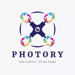 Colorful Drone Photography Innovations for Capturing Moments Logo Template
