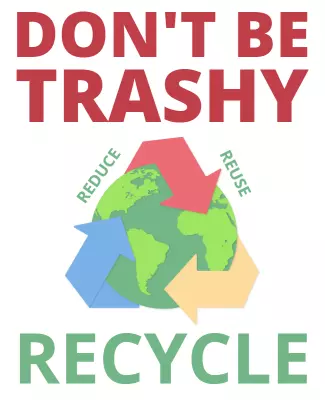 Colorful Environmental Awareness Recycle Poster Template