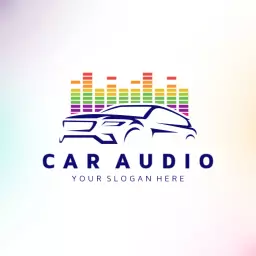 Colorful Equalizer Waves Enhancing Car Audio Experience Logo Template