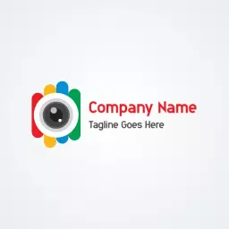 Colorful Eye Graphic Designed for Creative Company Logo Template