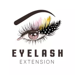 Colorful Eyelash Design for Elegant Extension Services Logo Template