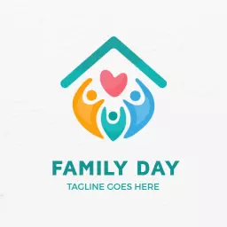 Colorful Family Gathering Emphasizing Togetherness Logo Template