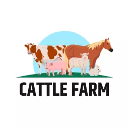Colorful Farm Animals Showcase Representing Cattle Farm Logo Template