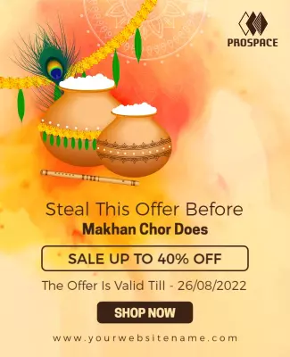 Colorful Festival Celebration Sale Offer Poster Template